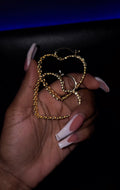 Heart hoop earrings