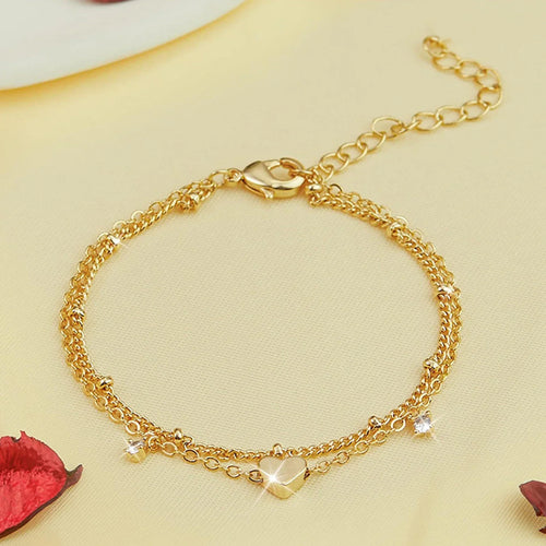 925 Sliver Plated CZ Anklet Bracelets for Women Girl Trendy New Waterproof Heart Charm Dainty Layer Chain Anklets Jewelry Gifts
